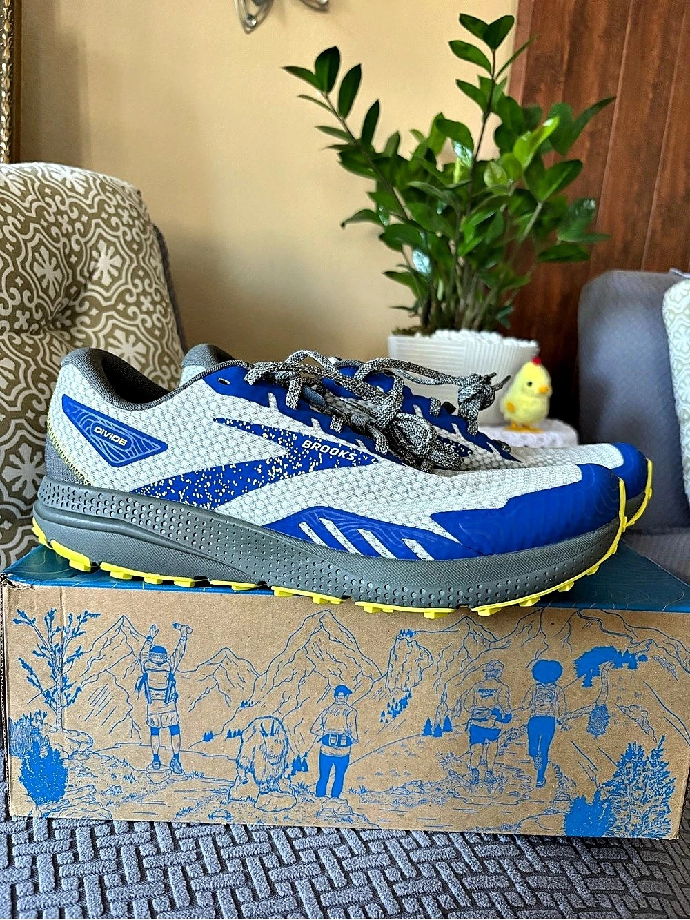Brooks Divide 4 Men's Athletic Shoes Blue & Gray US 12 Like New